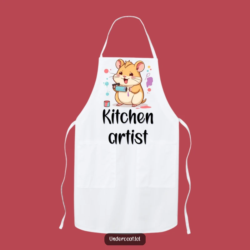 Funny Hamster Artist Apron: Keep Clean While Rolling Out Art