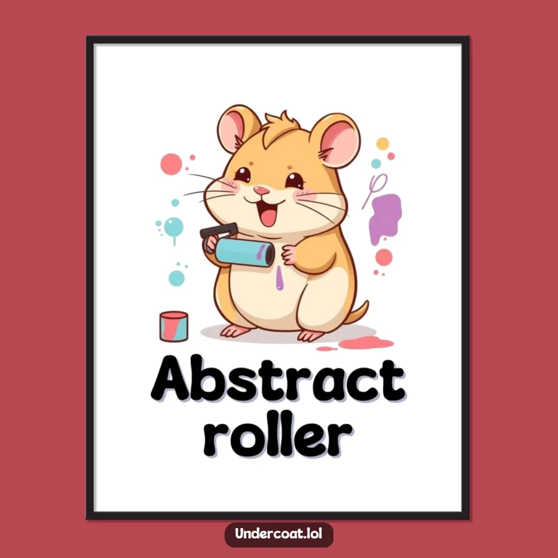 Funny Hamster Artist Digital Print: Instant Art for Small Spaces