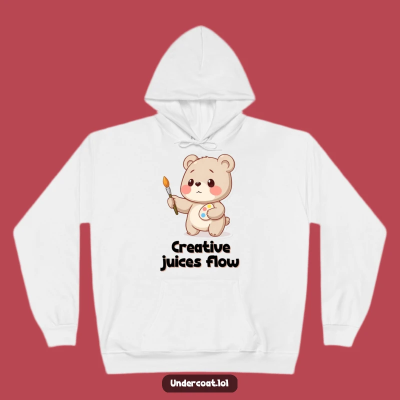 Funny Bear Artist Hoodie: Cozy Painter Sweatshirt, Ideal Gift for Art Fanatics