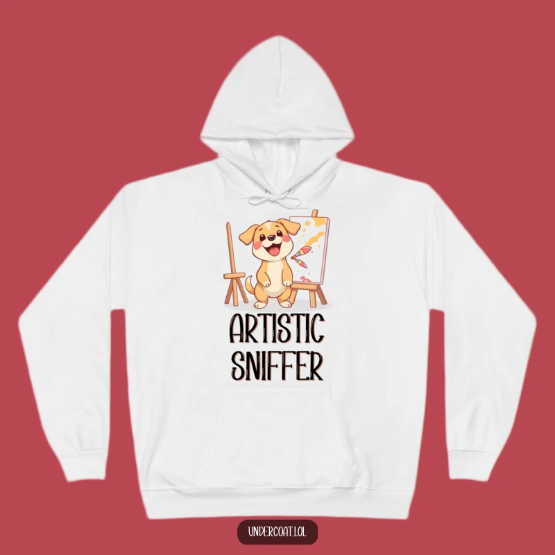 Funny Dog Artist Hoodie - Cozy Creative Chaos, Perfect Humorous Gift
