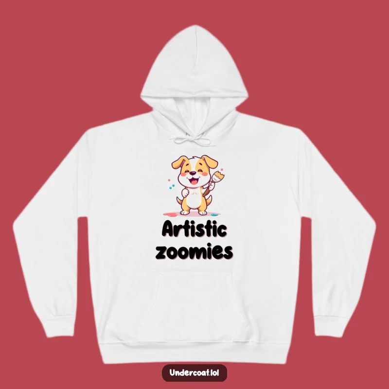 Funny Dog Painter Hoodie: Cozy Comfort for Your Artistic Adventures