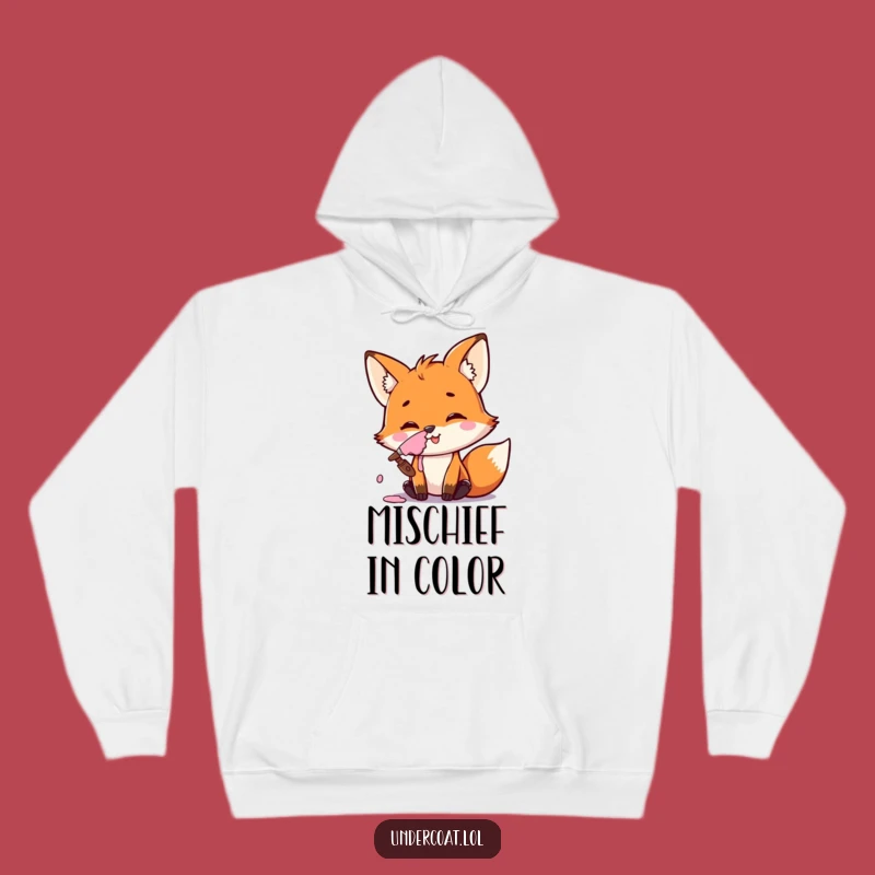 Funny Fox Artist Hoodie: Cozy Up with Creative Mischief