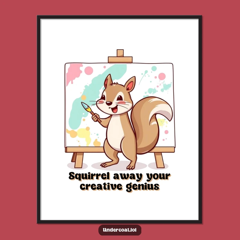 Free Printable Squirrel Art: Vibrant Abstract Printable Wall Art, Funny Downloadable Decor!