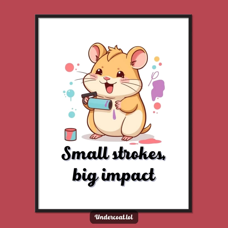 Free Printable Hamster Artist Wall Art: Funny Downloadable Decor for Cute Spaces
