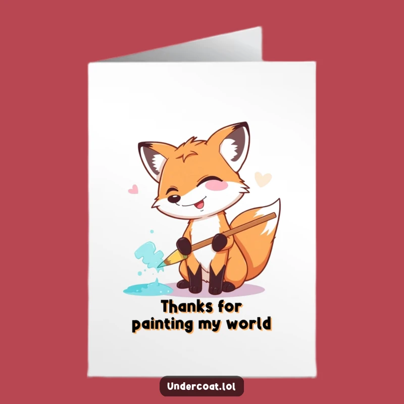 Free Printable Funny Fox Thank You Card - Downloadable DIY Gift of Appreciation