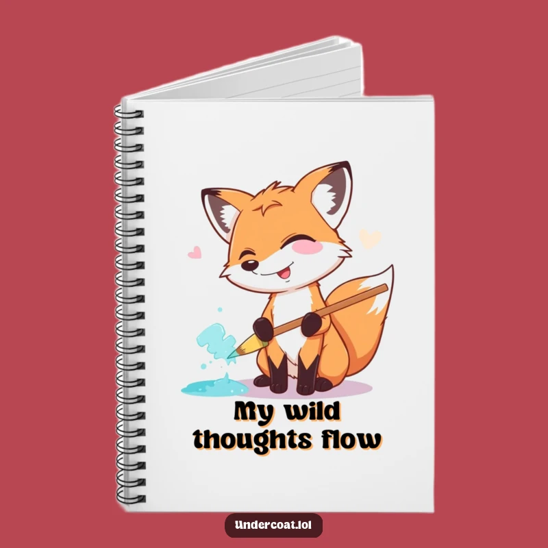 Funny Fox Painter Notebook: Giggling Fox, Artist Ideas Journal, Creative Notes