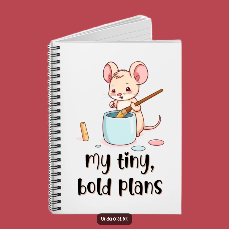 Funny Mouse Artist Notebook - Tiny Painter Journal, Gift