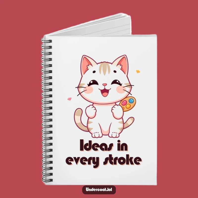 Funny Cat Artist Notebook: Happy Creative Cat with Palette, Journal for Art Ideas