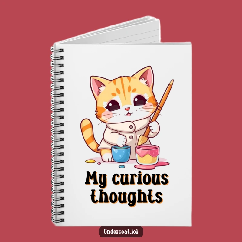 Funny Cat Artist Notebook - Curious Journal, Whimsical Humorous Gift
