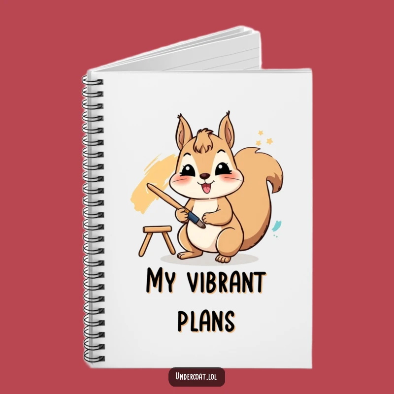 Funny Squirrel Artist Notebook - Vibrant Journal, Energetic Humorous Gift