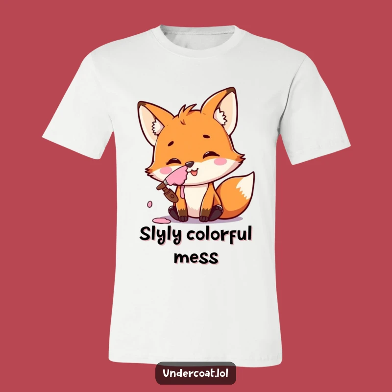 Funny Fox Artist T-Shirt: Embrace the Creative Mess
