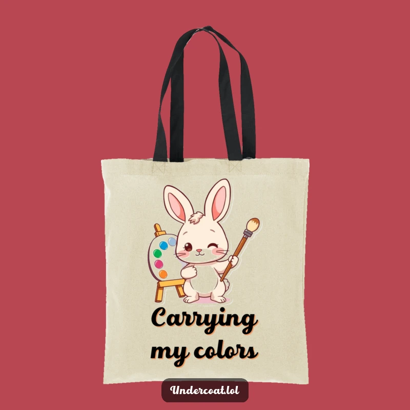 Funny Bunny Artist Tote Bag: Carry Your Art Supplies in Style