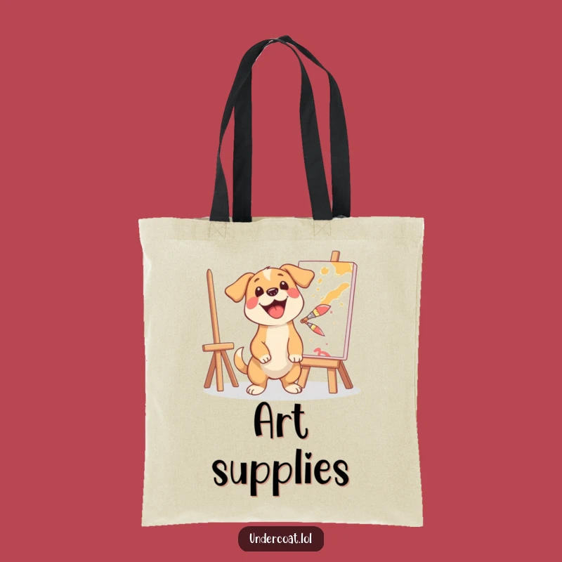 Funny Dog Artist Tote Bag - Creative Mess, Ideal Humorous Gift