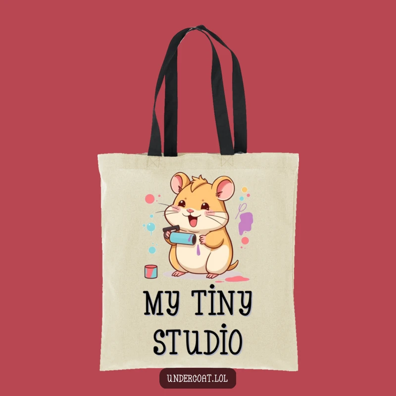 Funny Hamster Artist Tote Bag: Carry Your Tools with Tiny Style